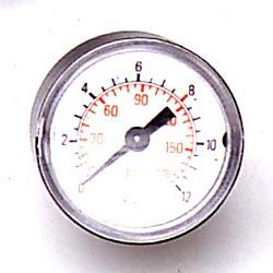 Druckmanometer 0 - 10 bar Ø 40 mm, Ø 1-8 Zoll Außengewinde hinten