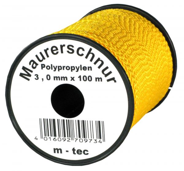 Lot-Maurerschnur 100 m, Ø-3 mm, gelb, Polypropylen