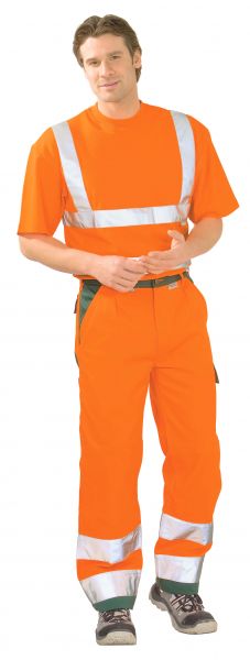 Warnschutz Bundhose orange/grün Gr. 24UV-Schutz