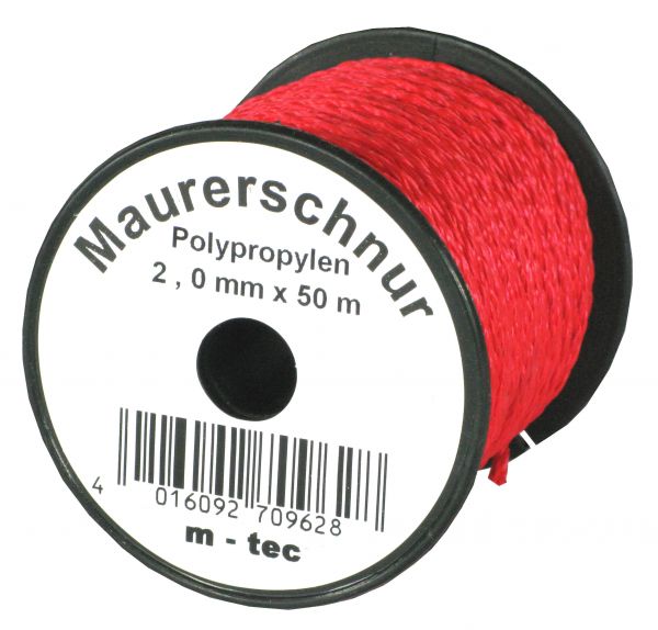 Lot-Maurerschnur 100 m, Ø-1,7 mm, rot/weiß, Polypr