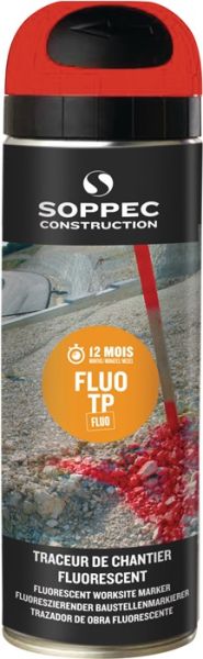Baustellenmarkierspray FLUO TP leuchtrot 500 ml Soppec