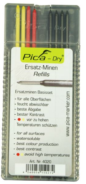 Pica Dry Ersatzminen Etui basis-Set, wasser- strah