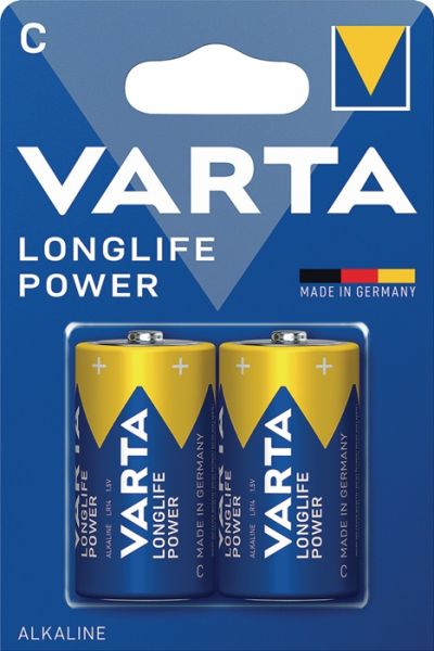 Varta-Batterie R14 1,5V 2 Stück im Blister