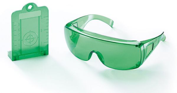 Zieltafel und Sichtbrille grün