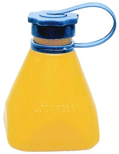 Lötwasserflasche leer gelb