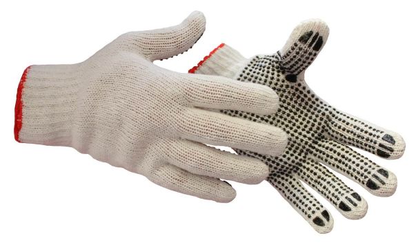 Strick-Handschuh, mit PVc-Noppen, Gr.10, cE, Kat.