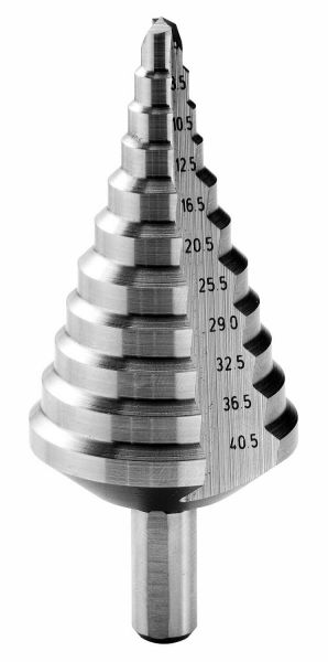 ISO-Stufenbohrer 6,5 - 40,5mm 11 Stufen