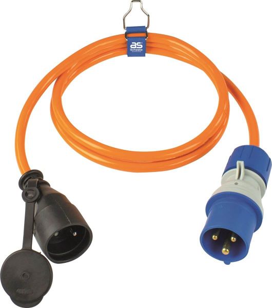 Adapterleitung 1,5 m, H07BQ-F 3G2,5, orange F mit 