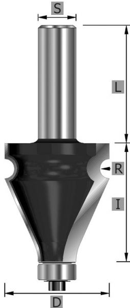 HW-Handlauf-Fräser Z2, Profil 1, S12 x 84 mm