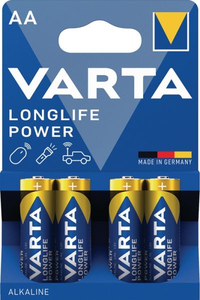 Varta-Batterie Mignon AA 1,5 V 4 Stück im Blister