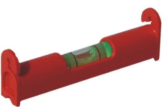 Schnurwasserwaage rot aus Kunststoff 80 mm