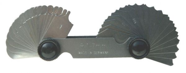 Radienschablonen nichtrostender Stahl 1,0 - 7,0 mm