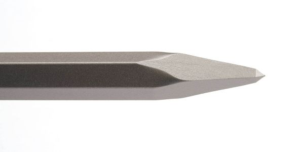 Spitzmeissel 300 mm, 19 mm Sechskant, Aussparung, Technische Zeichnung - Einsteckende