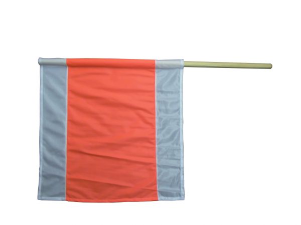 Warnflagge weiß/orange/weiß 50 x 50 cmWarnflagge - Anwendung