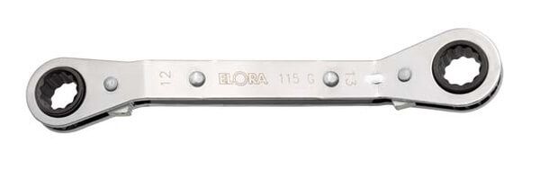Ratschenringschlüssel gekröpft ELORA-115G-6 x 7 mmLogo