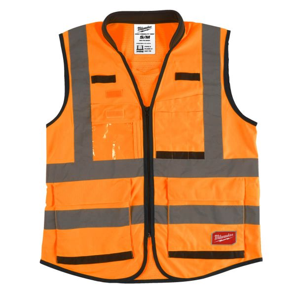 Premium Warnschutzweste orange Größe S/M