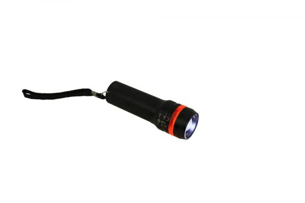 LED-Taschenlampe 120 lm, mit Zoomfunktion, Display