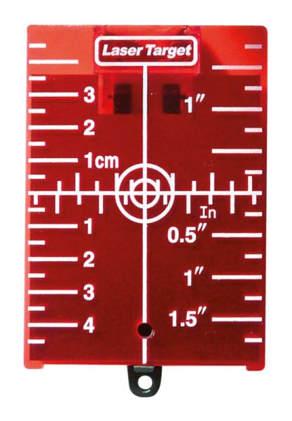 Zielscheibe rot ZS für Laser mit Magnet und Halter
